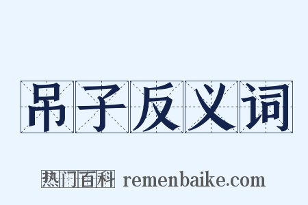 吊子反义词是什么意思的图片